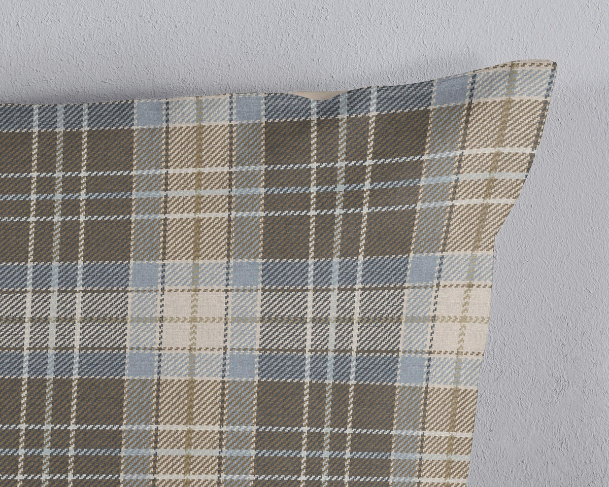 BETTWÄSCHE 2-teilig Good Morning Flanell, Biber 140/200 cm  - Blau/Perlmutt, Basics, Textil (140/200cm)
