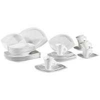 KOMBINOVANÝ SERVIS, 30-dielne, porcelán - biela, Basics, keramika (41/37/30cm) - Creatable