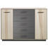 KOMMODE 132,8/93,3/44 cm - Dunkelbraun/Eschefarben, Design, Glas/Holz (132,8/93,3/44cm) - Valdera KOMMODE 132,8/93,3/44 cm - Dunkelbraun/Eschefarben, Design, Glas/Holz (132,8/93,3/44cm) - Valdera