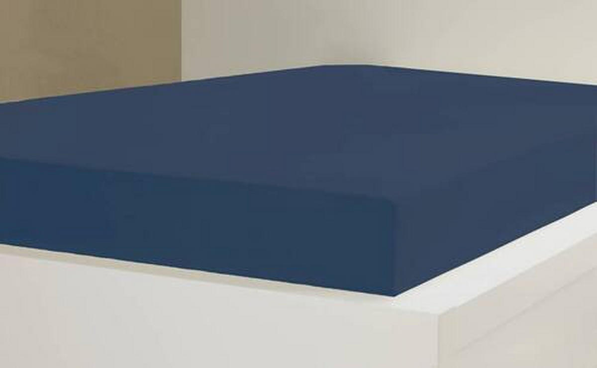 SPANNBETTTUCH E-Sheet Jersey  - Dunkelblau, Basics, Textil (150/200cm) - Esprit