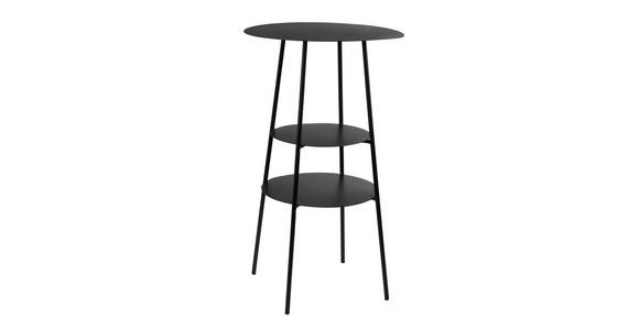BEISTELLTISCH in Metall  - Schwarz, Design, Metall (35/60,5cm) - Ambia Home