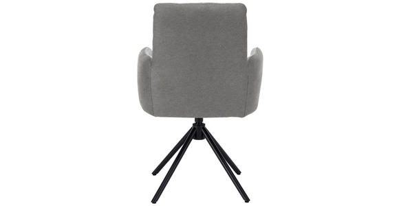 ARMLEHNSTUHL in Stahl Flachgewebe - Blau/Schwarz, Design, Textil/Metall (58/91/62cm) - Dieter Knoll