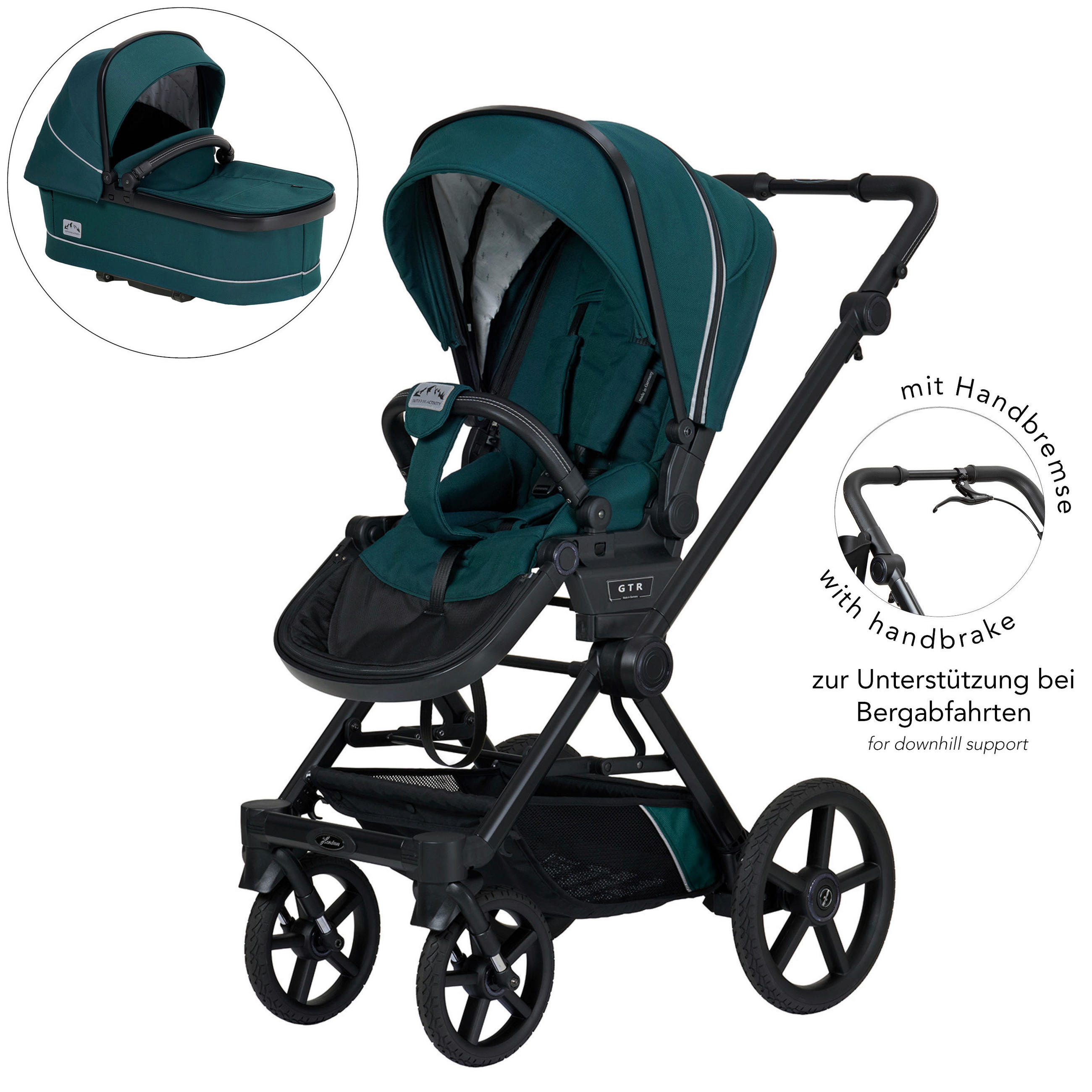 Hartan Kinderwagenset IVY GTR Outdoor HB Petrol 58x119x94 cm