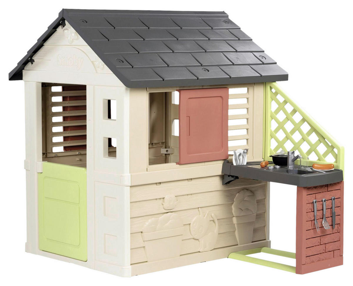 SPIELHAUS  - Salbeigrün, Basics, Kunststoff (23,60/99/114,70cm) - SMOBY