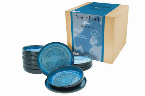 TAFELSERVICE Blau 12-teilig  - Blau, Trend, Keramik - Creatable