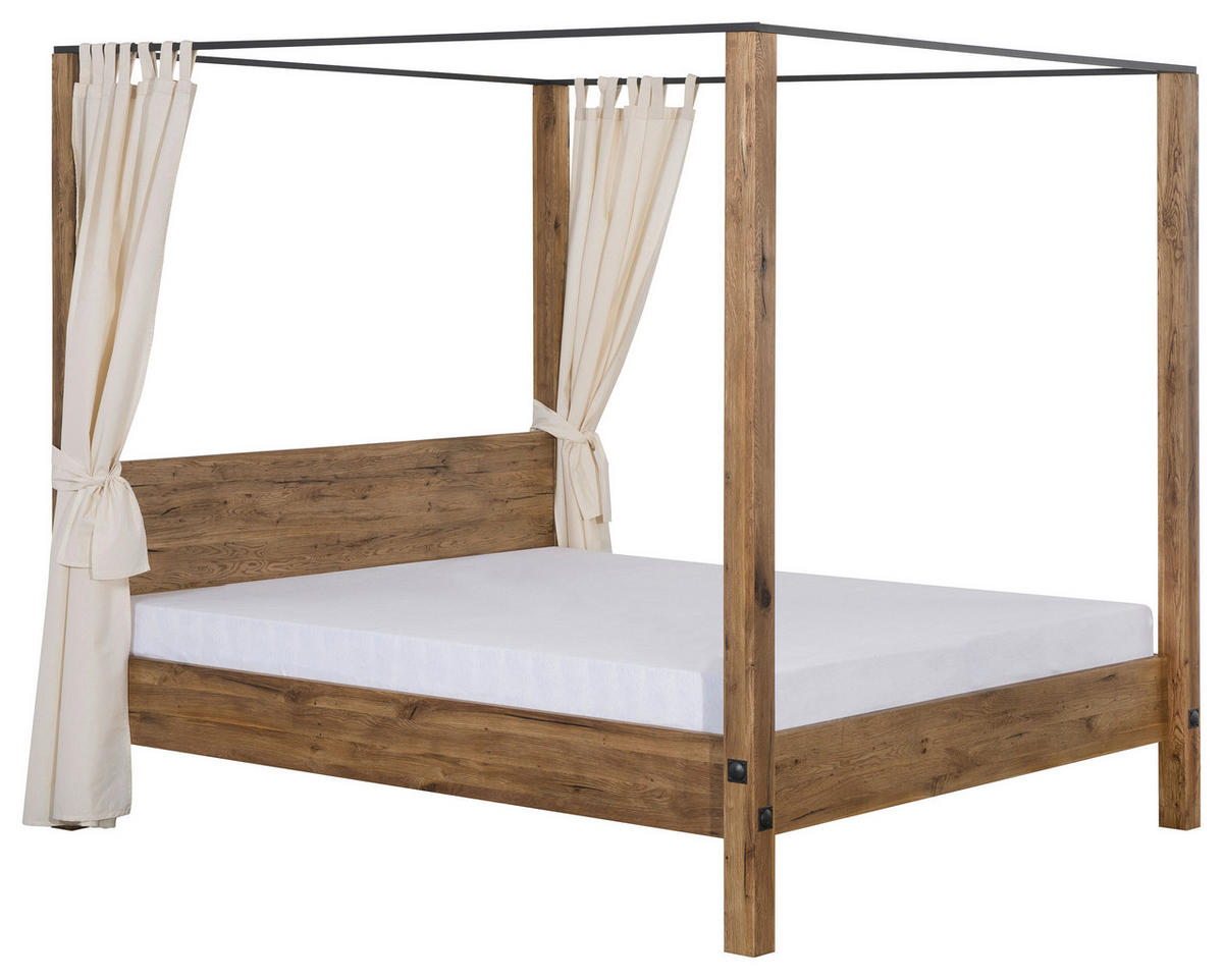 HIMMELBETT 140/200 cm  Mooreichefarben   - Mooreichefarben, Modern, Holz (140/200cm) - Livetastic