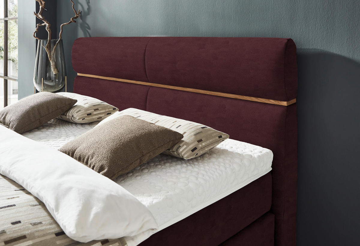 BOXSPRINGBETT 180/200 cm  in Braun, Eichefarben  - Eichefarben/Schwarz, Konventionell, Holz/Kunststoff (180/200cm) - Dieter Knoll