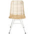 STUHL Rattan massiv Naturfarben, Weiß - Naturfarben/Weiß, Trend, Holz/Metall (51/92/50cm) - Landscape