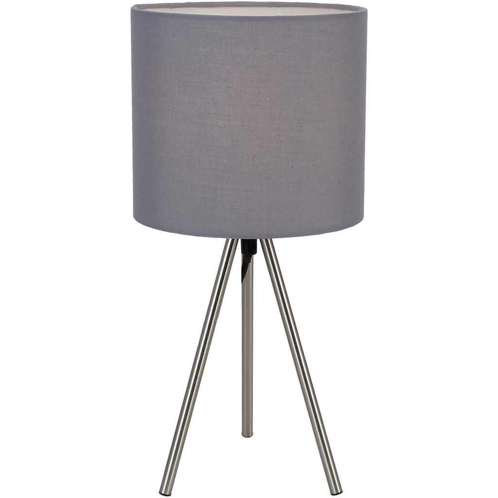 Tischlampe Desa Grau mit Schnurschalter