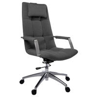 CHEFSESSEL Teddystoff Dunkelgrau  - Dunkelgrau, Design, Kunststoff/Textil (66/115-125/73cm) - Novel