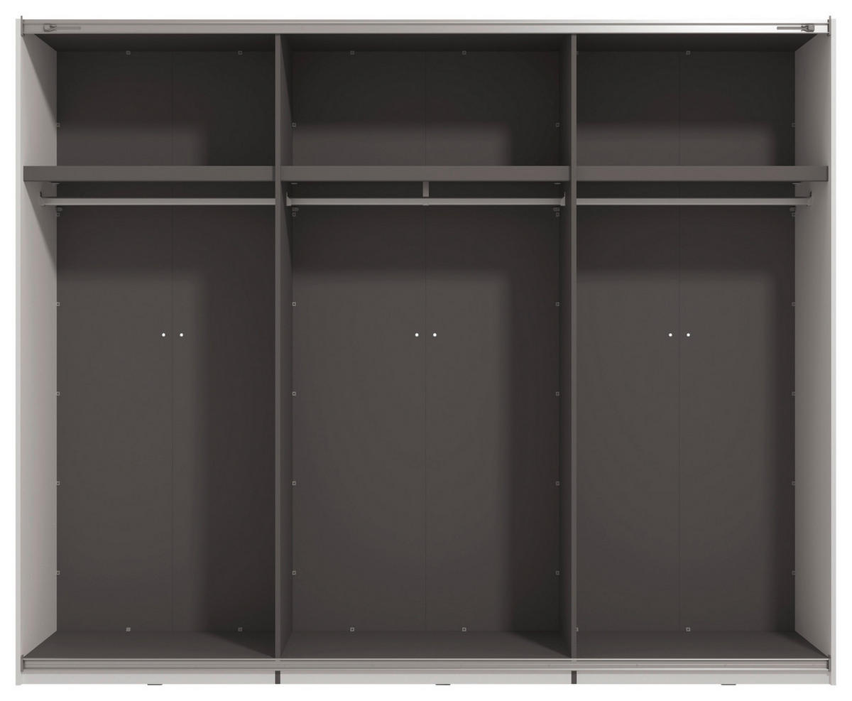 SKRIŇA S POS. DVER. – HOR.VED, biela, 270/217,5/61 cm - čierna/biela, Basics, kov/kompozitné drevo (270/217,5/61cm) - Xora