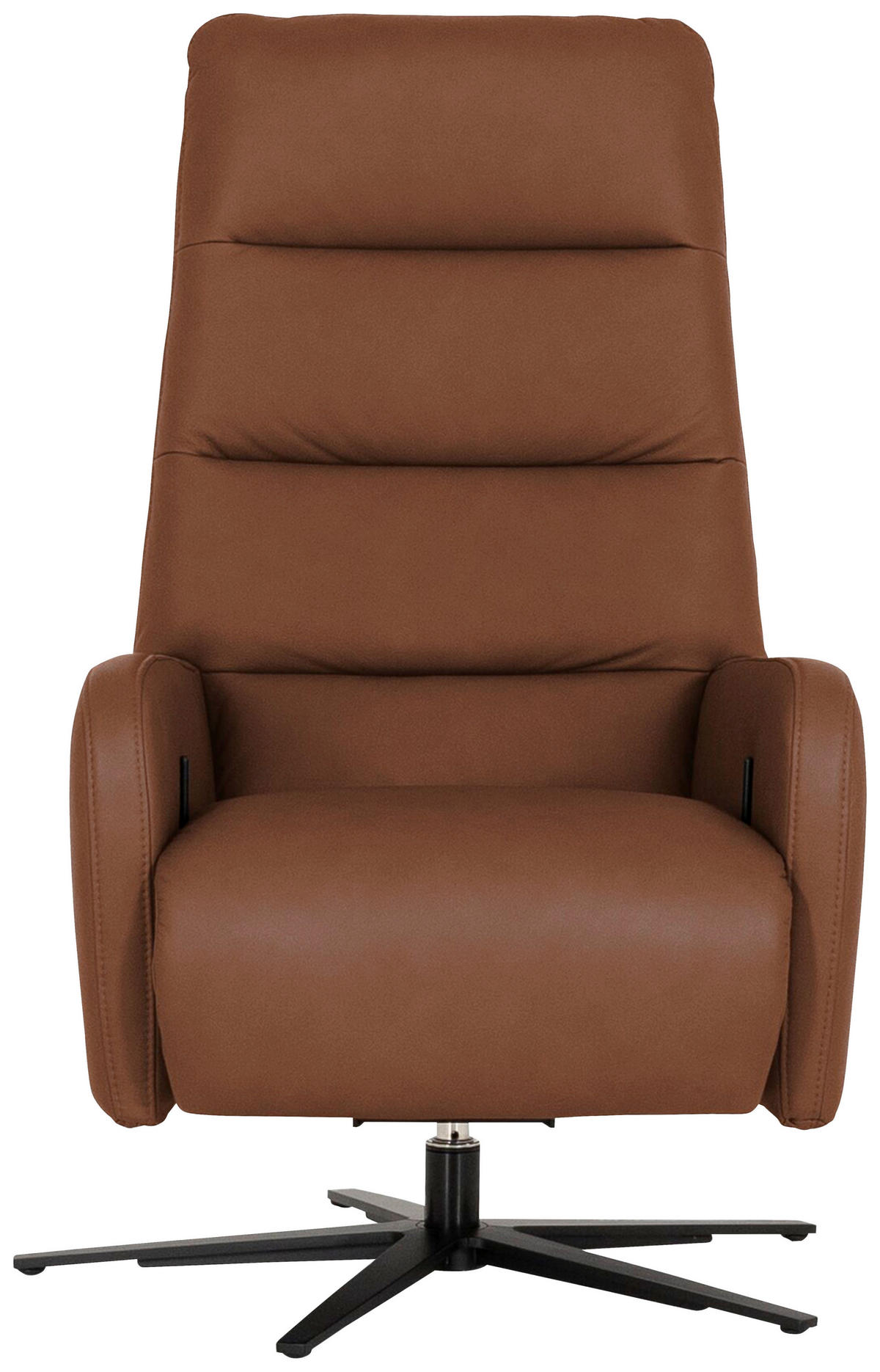 RELAXSESSEL Leder Braun  - Schwarz/Braun, Modern, Leder/Metall (66/110/83cm) - Joop!