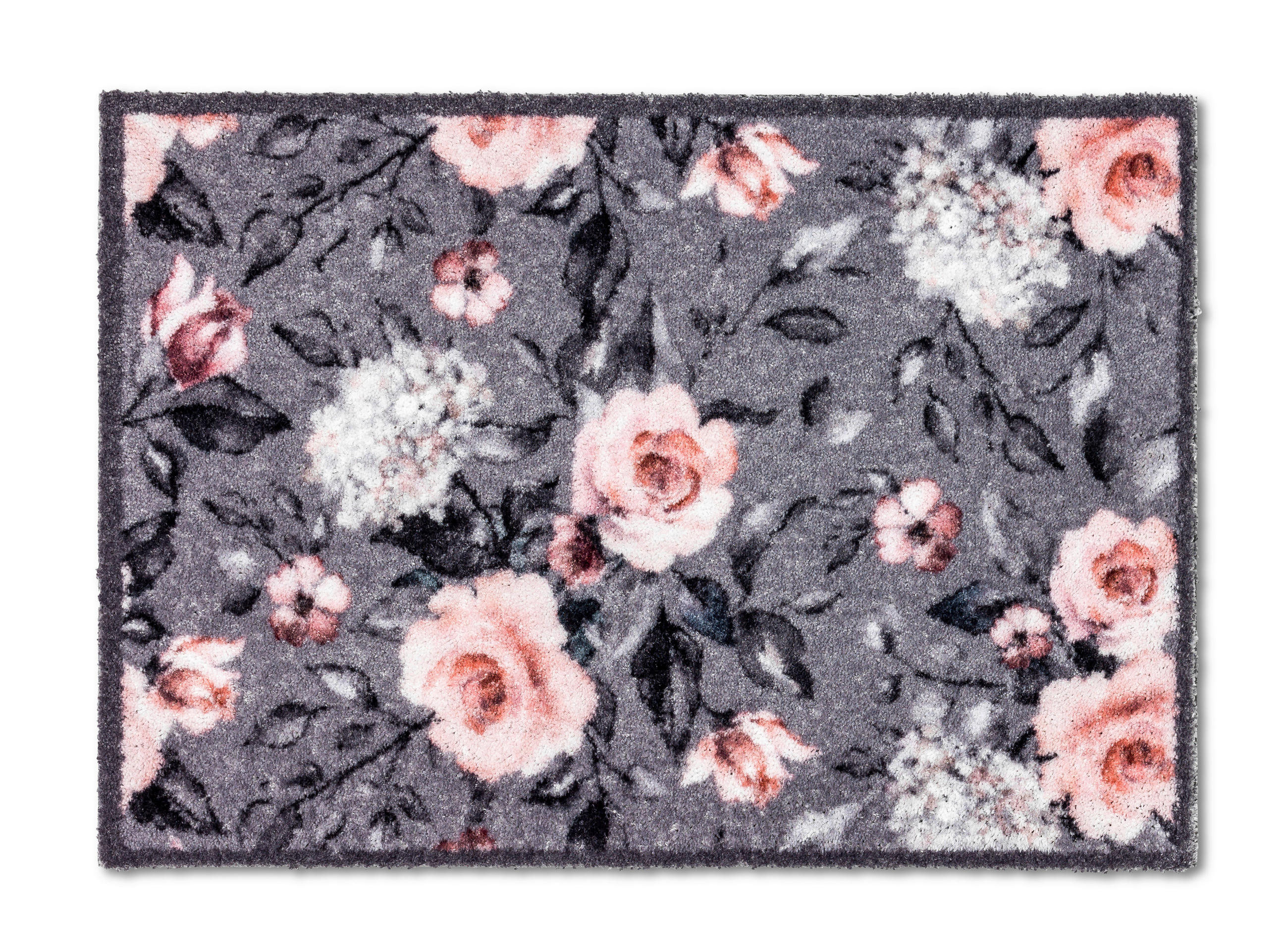 DVEŘNÍ ROHOŽKA, 50/70 cm - šedá/bílá, Trend, textil (50/70cm) - Esposa
