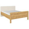 BETT 140/200 cm  in Eichefarben, Champagner  - Champagner/Eichefarben, Design (140/200cm) - Novel