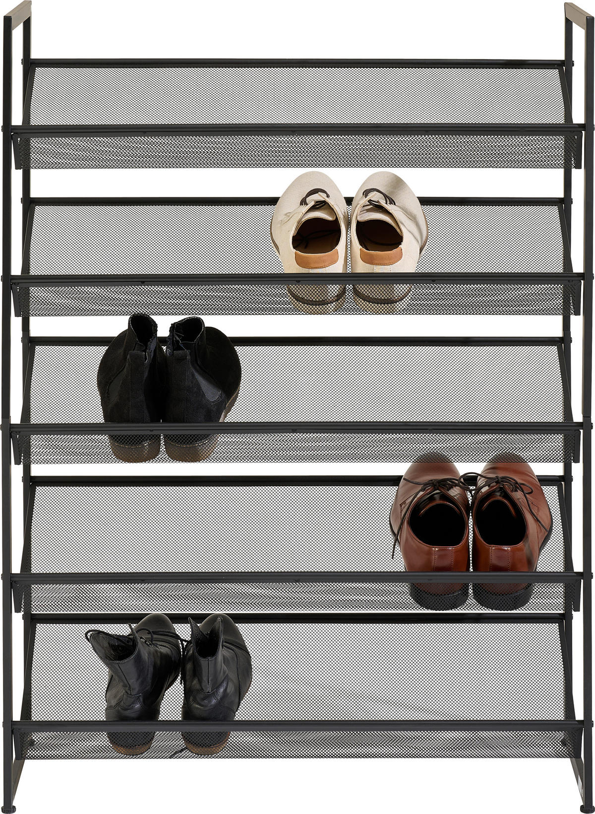 SCHUHREGAL 72/102,5/30 cm  - Schwarz, Basics, Kunststoff/Metall (72/102,5/30cm) - Xora