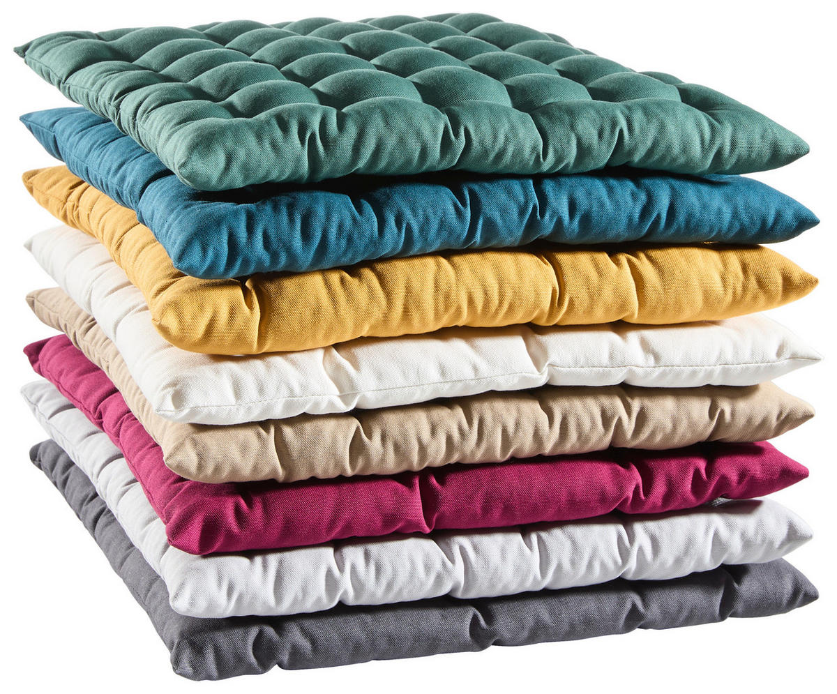 SITZKISSEN 38/38/4 cm    - Anthrazit, Basics, Textil (38/38/4cm) - Bio:Vio