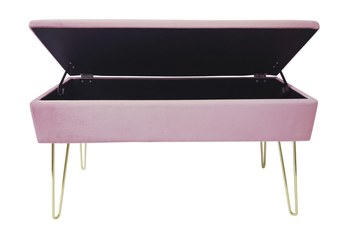 LAVICA S ÚLOŽNÝM PRIESTOROM, textil,  - zlatá, Design, kov/textil (75/42cm) - Echtwerk