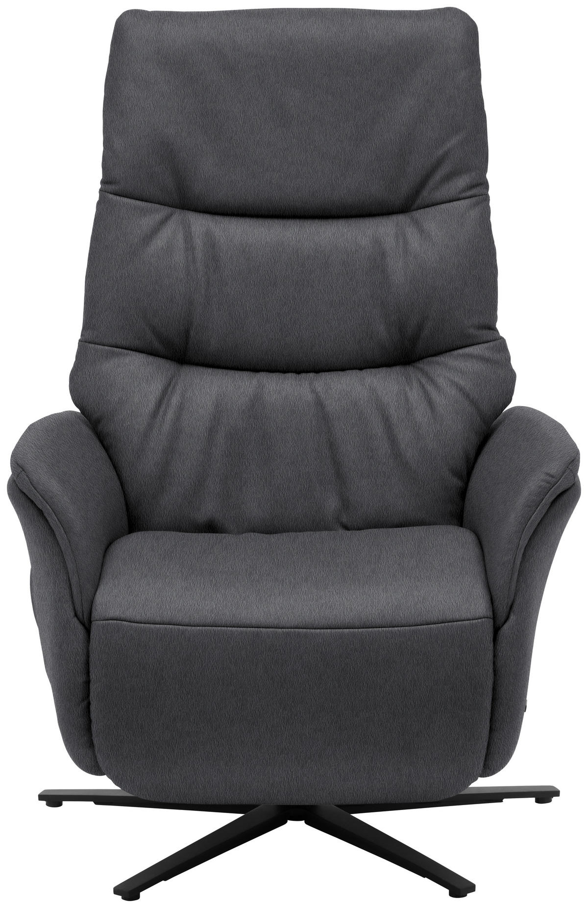 MASSAGESESSEL Echtleder Dunkelgrau    - Dunkelgrau/Anthrazit, KONVENTIONELL, Leder/Metall (74/114/97cm) - Himolla