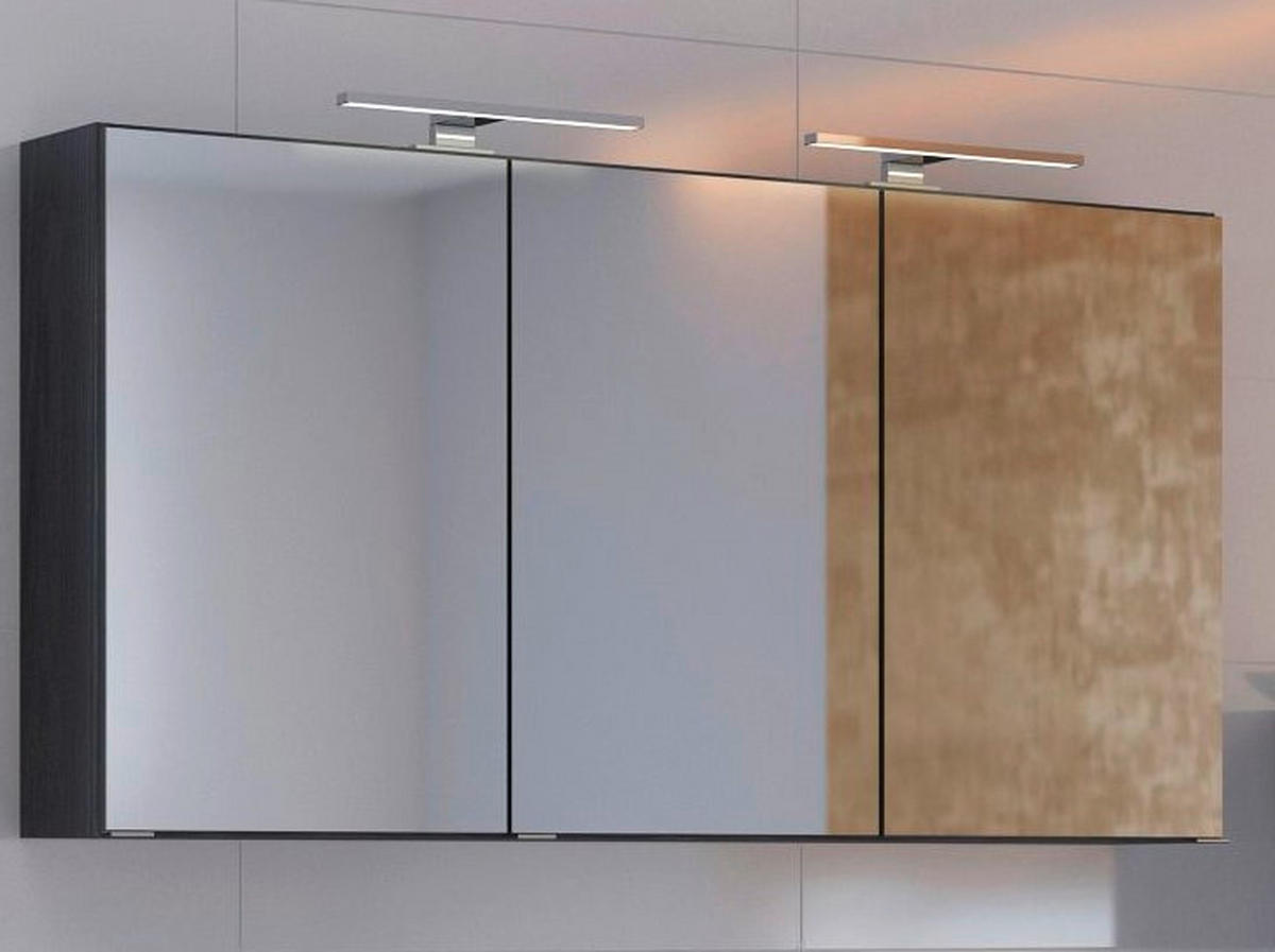SPIEGELSCHRANK 120/66/20 cm  - Chromfarben/Grau, Design, Glas/Holzwerkstoff (120/66/20cm) - Held