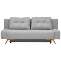 SOFA LEŽAJ siva  - siva, Dizajnerski, tekstil/drvo (202/90/90cm) - Novel