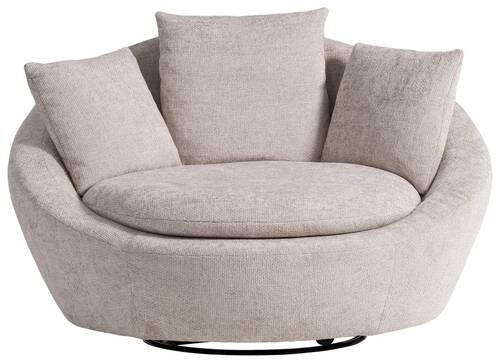 SESSEL in Chenille, Webstoff Silberfarben - Silberfarben/Schwarz, Modern, Kunststoff/Textil (130/80/112cm) - Trendmanufaktur