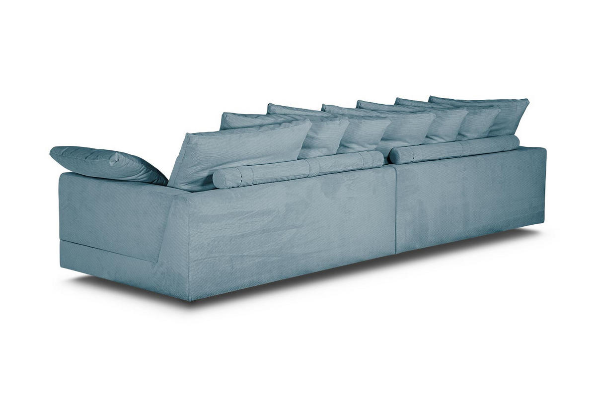 SOFFA i ljusblå  - ljusblå, Klassisk, metall/trä (324/81/120cm) - Novel
