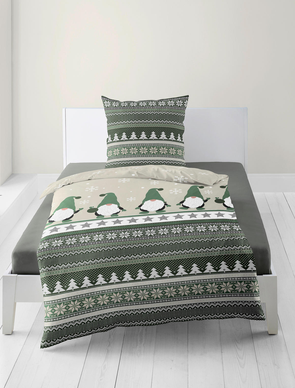 BETTWÄSCHE 2-teilig Makosatin 135/200 cm  - Naturfarben, Design, Textil (135/200cm) - Bierbaum