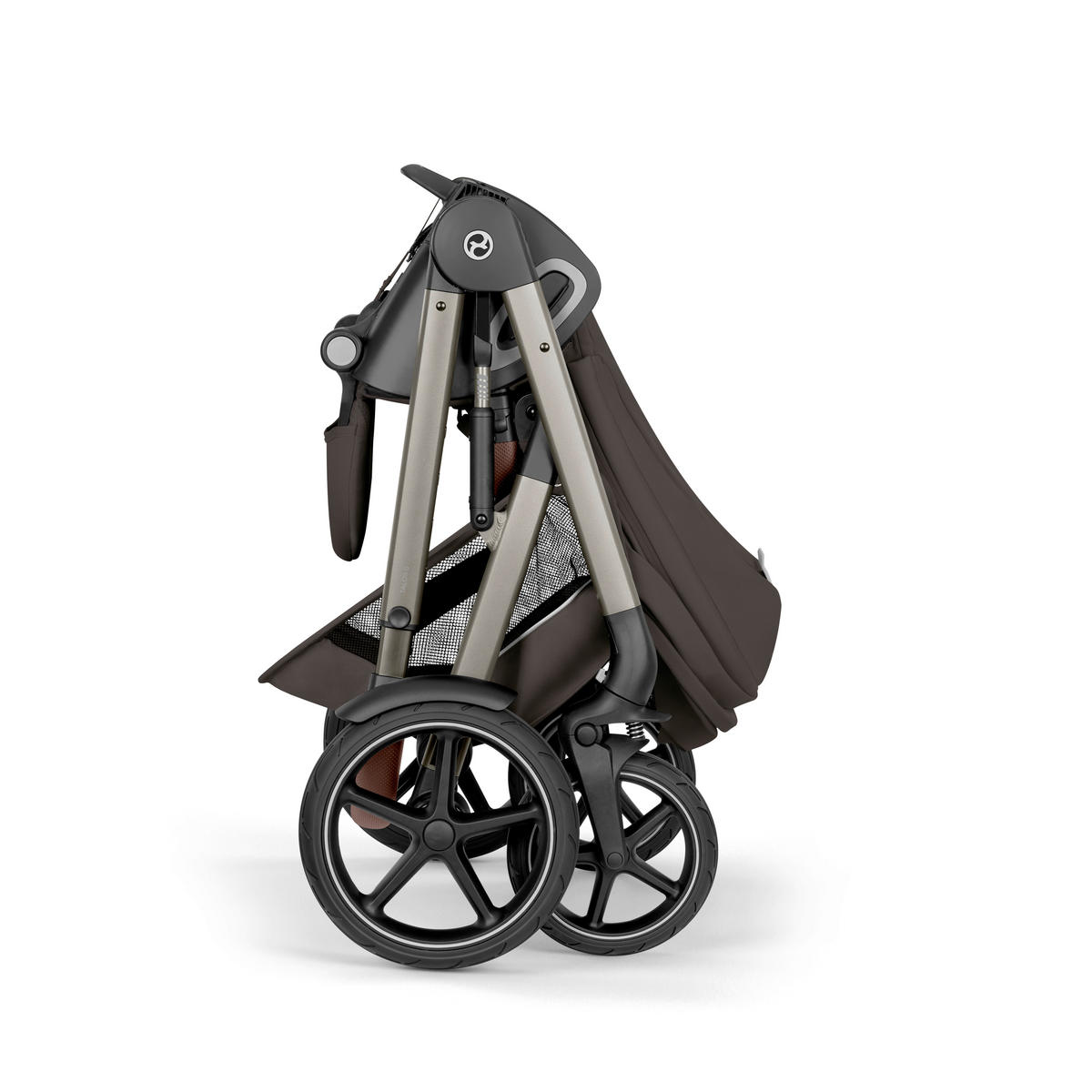 KINDERWAGEN Talos S TPE inkl. Fold-Carrycot  - Taupe/Dunkelbraun, Basics, Textil/Metall (93/60/115cm) - cybex GOLD