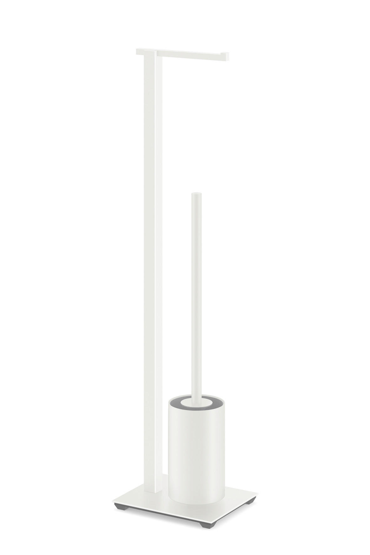 WC GARNITURA SA ČETKOM  crna  plastika  - bela/crna, Konvencionalno, metal/plastika (15/71,8/18cm) - Zack