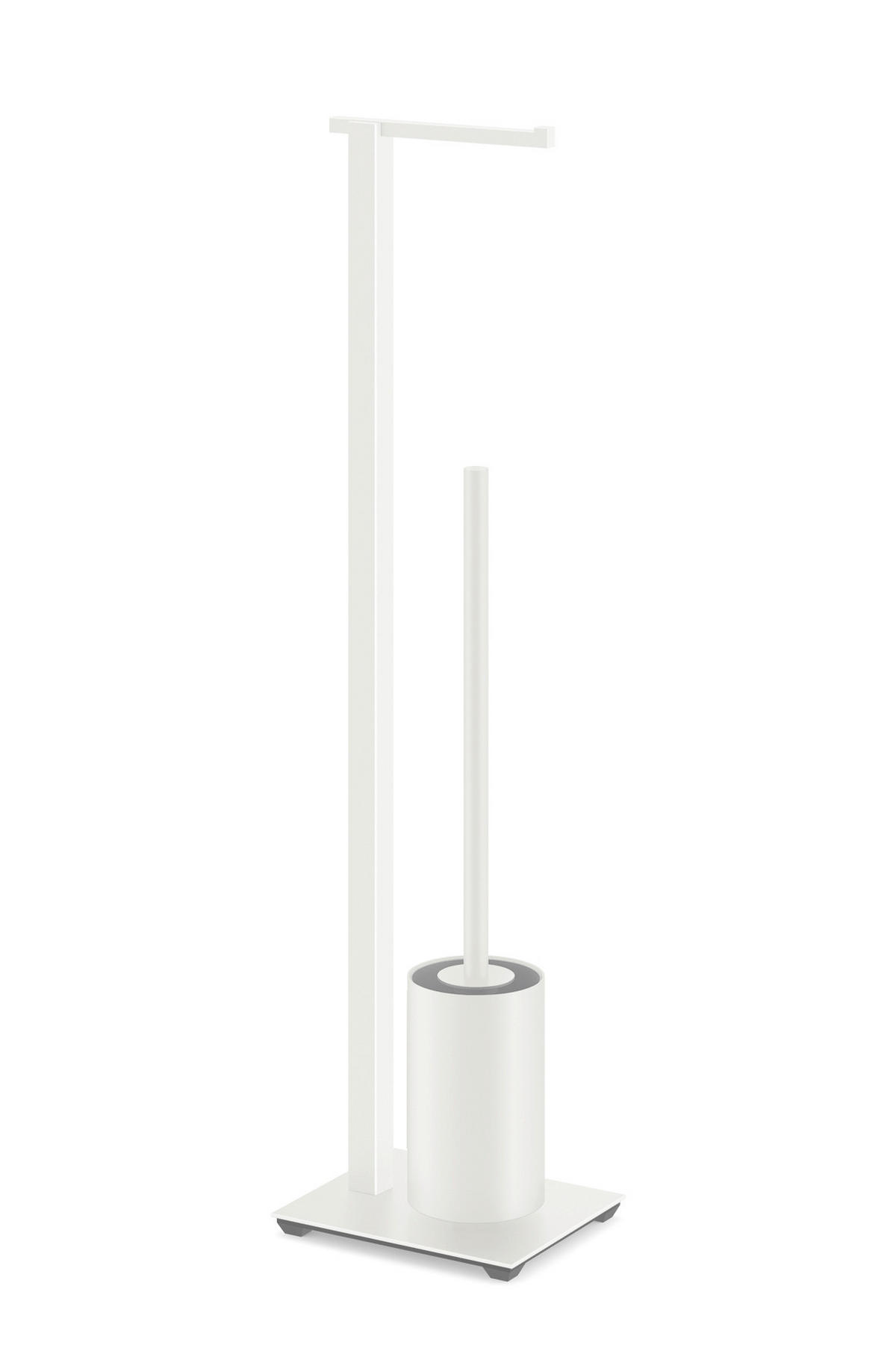 WC GARNITURA SA ČETKOM  crna  plastika  - bela/crna, Konvencionalno, metal/plastika (15/71,8/18cm) - Zack