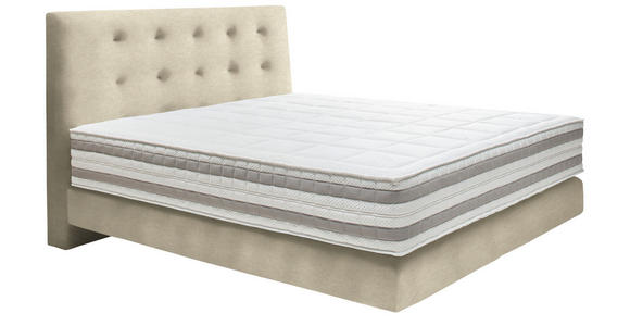 BOXSPRINGBETT 160/200 cm in Beige - Beige, KONVENTIONELL, Holz/Textil (160/200cm) - Dieter Knoll