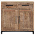 KOMMODE  in 90/85/40 cm  - Schwarz/Naturfarben, Design, Holz/Metall (90/85/40cm) - Landscape