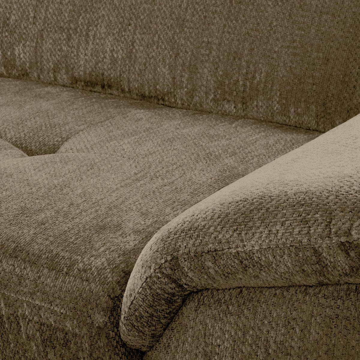 ECKSOFA  Webstoff Taupe  - Taupe/Schwarz, Design, Textil/Metall (195/268cm) - Livetastic