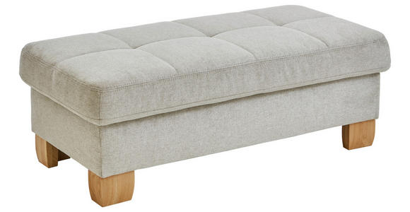 ECKSOFA in Flachgewebe Ecru  - Wildeiche/Ecru, Natur, Holz/Textil (301/243cm) - Voleo