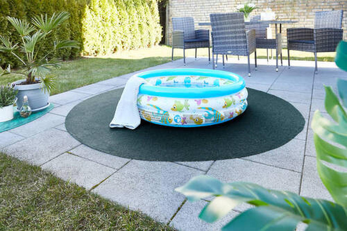 RASENTEPPICH - Anthrazit, Basics, Kunststoff (130cm) - Ambia Garden