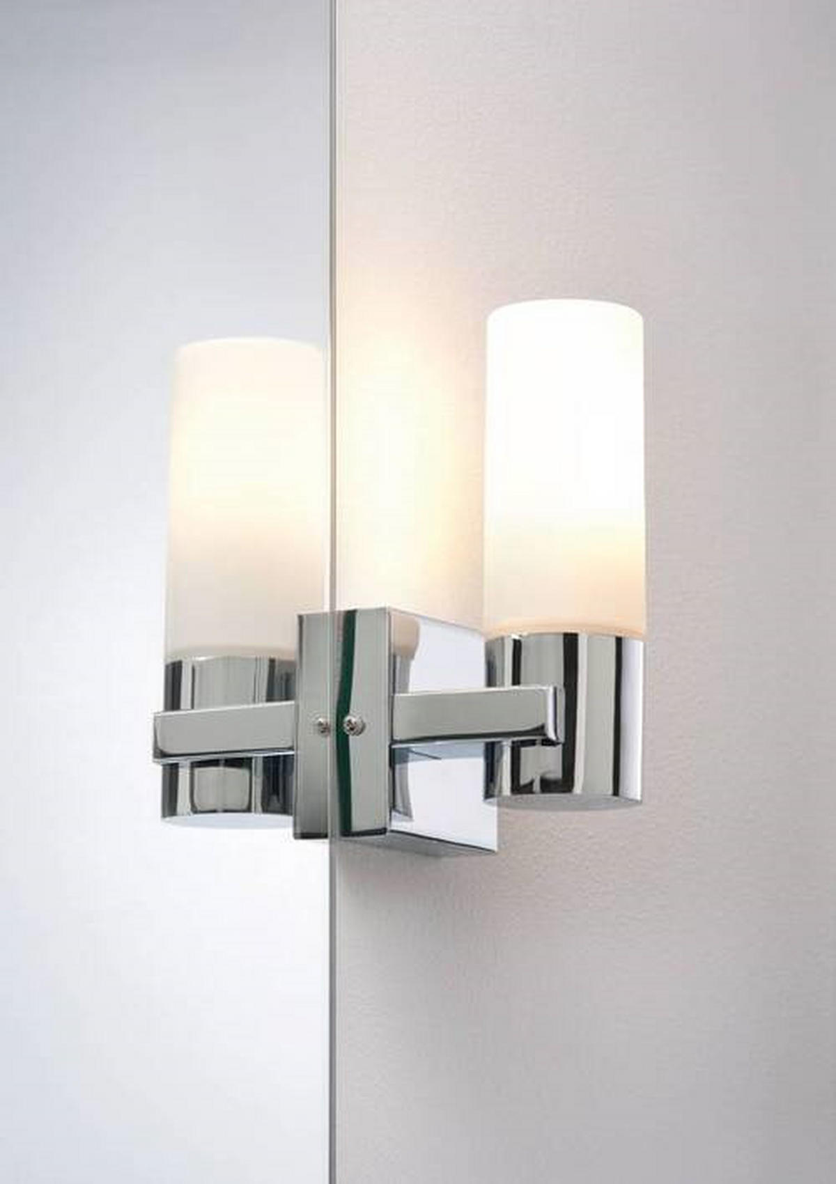 BADEZIMMER-WANDLEUCHTE   - Chromfarben, Basics, Glas/Metall (8,5/19,5/10,5cm) - Paulmann