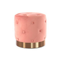 HOCKER in Textil, Holzwerkstoff Rosa  - Rosa, Basics, Holzwerkstoff/Textil (40/40/40cm) - Kayoom