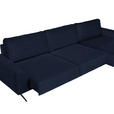 ECKSOFA in Webstoff Blau  - Blau/Schwarz, Design, Textil/Metall (320/172cm) - Valnatura