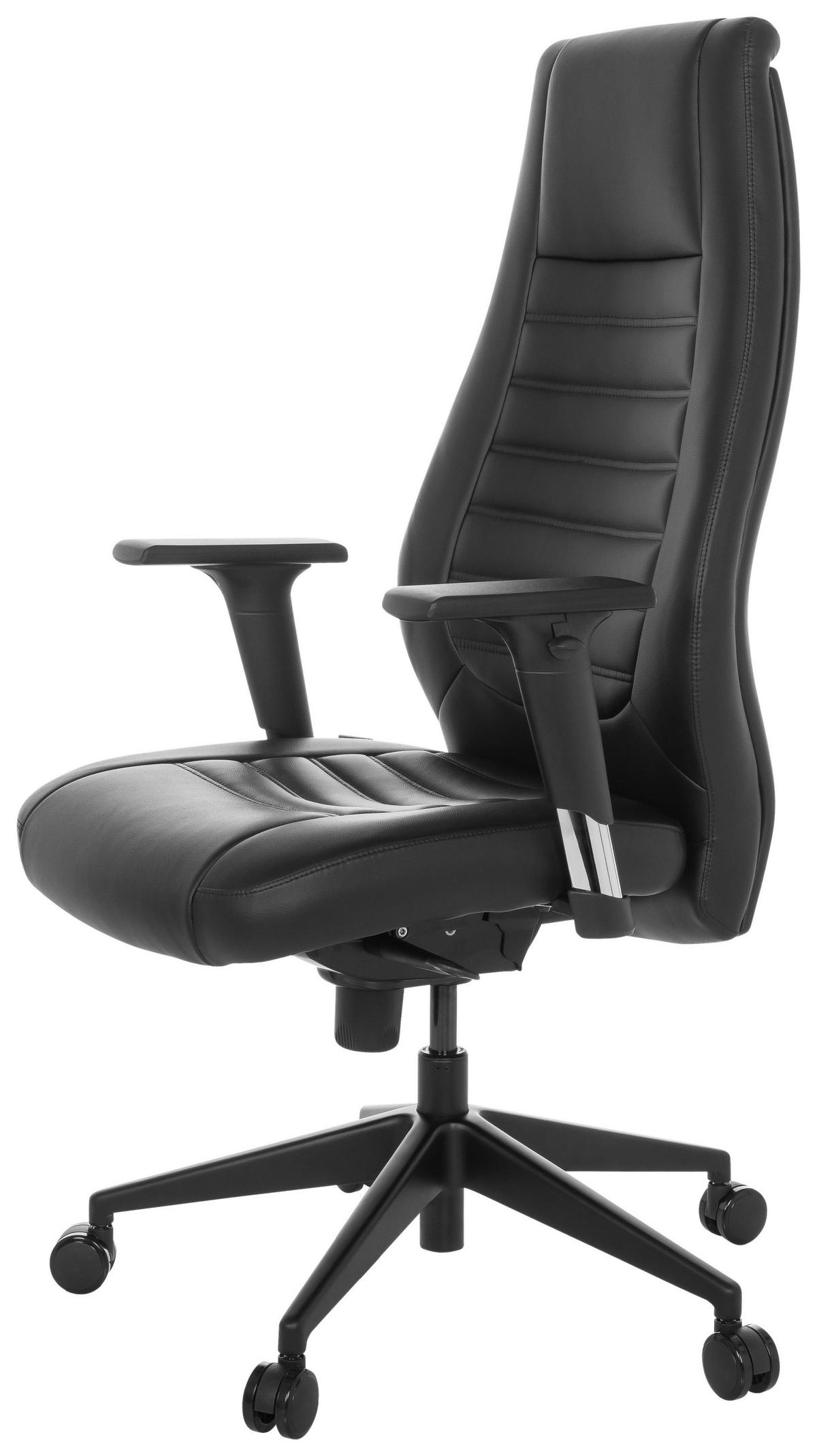 SNURRSTOL  i läderimitation svart  - svart, Basics, metall/textil (67/119-129/76cm) - MID.YOU