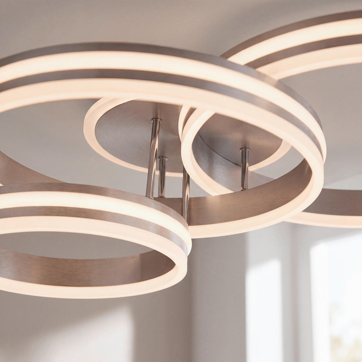 Plafonieră Cu Led 72 W    80/60/20 cm  - opal/gri, Design, plastic/metal (80/60/20cm) - Novel