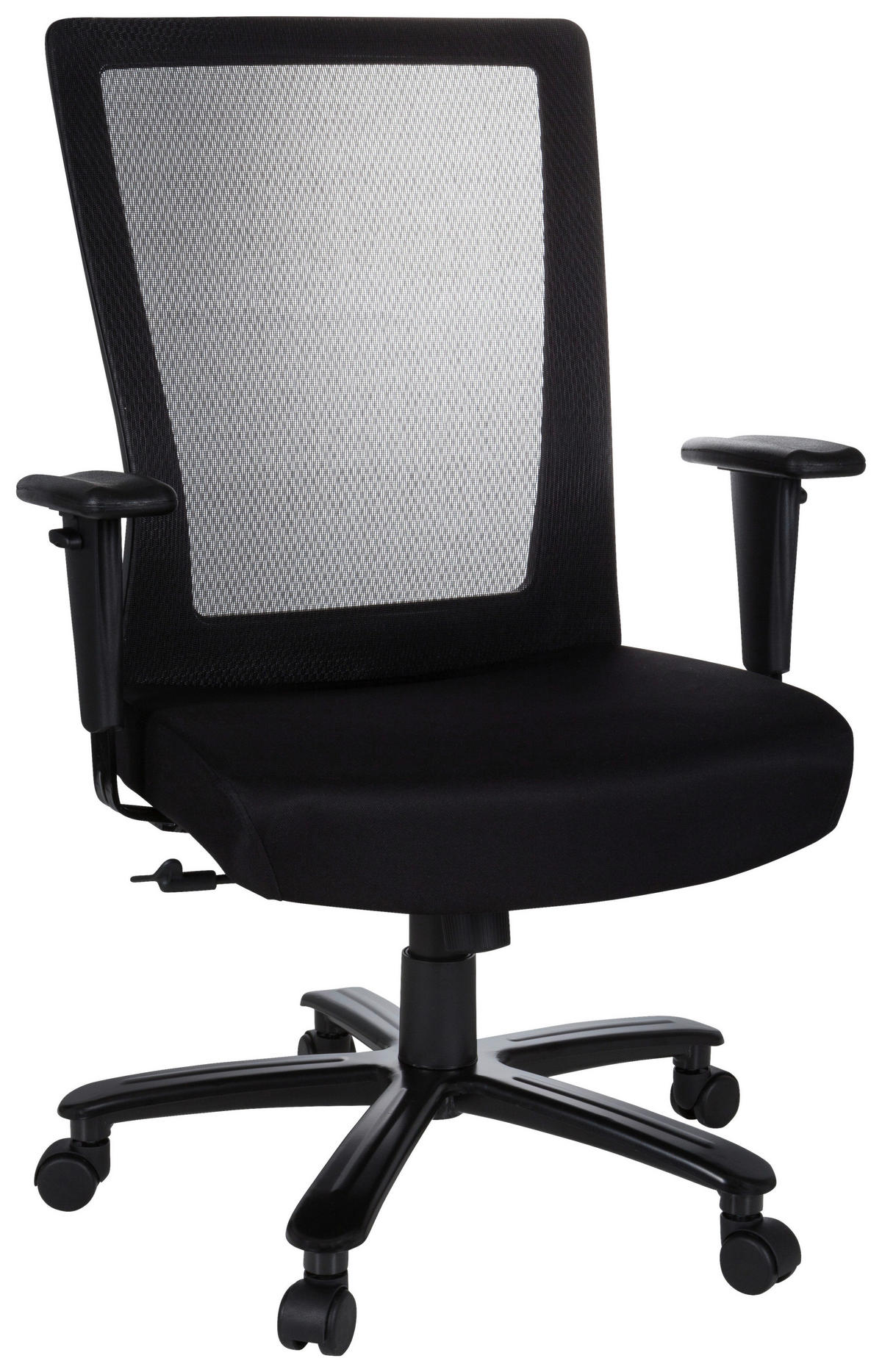 DREHSTUHL Netzbespannung, Flachgewebe Schwarz  - Chromfarben/Schwarz, MODERN, Kunststoff/Textil (72/120/65cm) - MID.YOU