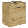 WASCHBECKENUNTERSCHRANK 45/49,8/33,3 cm  - Chromfarben/Wildeiche, KONVENTIONELL, Holzwerkstoff/Metall (45/49,8/33,3cm) - Sadena