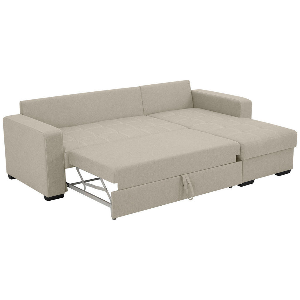 Thumbnail - Livetastic Eckschlafsofa, Sand, Textil, 3-Sitzer, 240x160 cm, Made in EU, Wohnzimmer, Sofas & Couches, Schlafsofas, Schl...