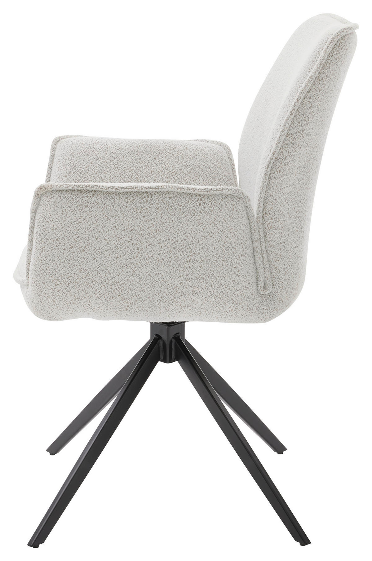ARMLEHNSTUHL  in Bouclé  - Beige/Schwarz, Design, Textil/Metall (63/91/65cm) - Musterring
