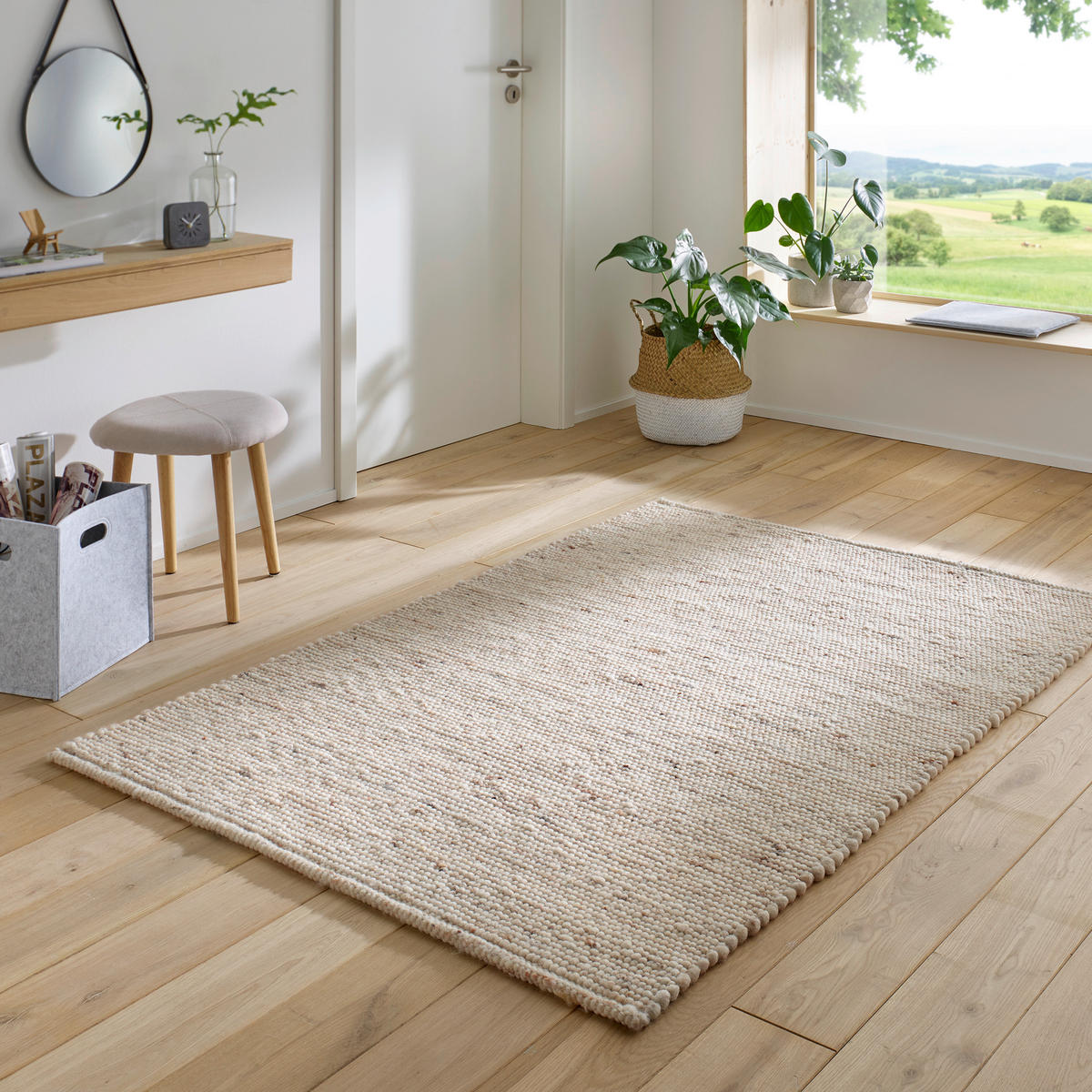 HANDWEBTEPPICH 140/200 cm Beige  - Beige, Basics, Textil (140/200cm) - Linea Natura
