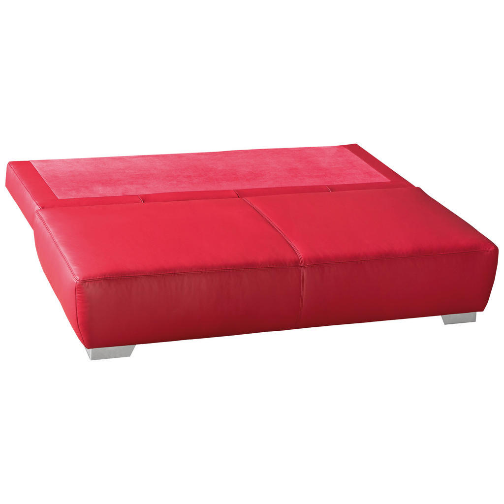 Thumbnail - Livetastic Schlafsofa, Rot, Leder, Echtleder, Rindleder, Uni, Füllung: Polyurethan (Pur), 195x85x90 cm, Lederauswahl, Sc...