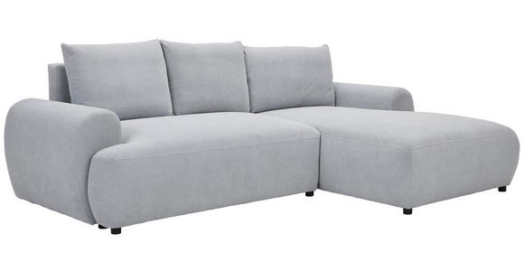 ECKSOFA Grau Webstoff  - Schwarz/Grau, MODERN, Kunststoff/Textil (265/175cm) - Carryhome