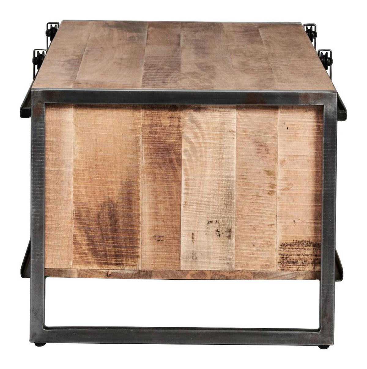 COUCHTISCH Rustic Getaway Mangoholz massiv 120/60/45 cm rechteckig Anthrazit, Naturfarben  - Anthrazit/Naturfarben, Basics, Holz/Metall (120/60/45cm) - Livetastic