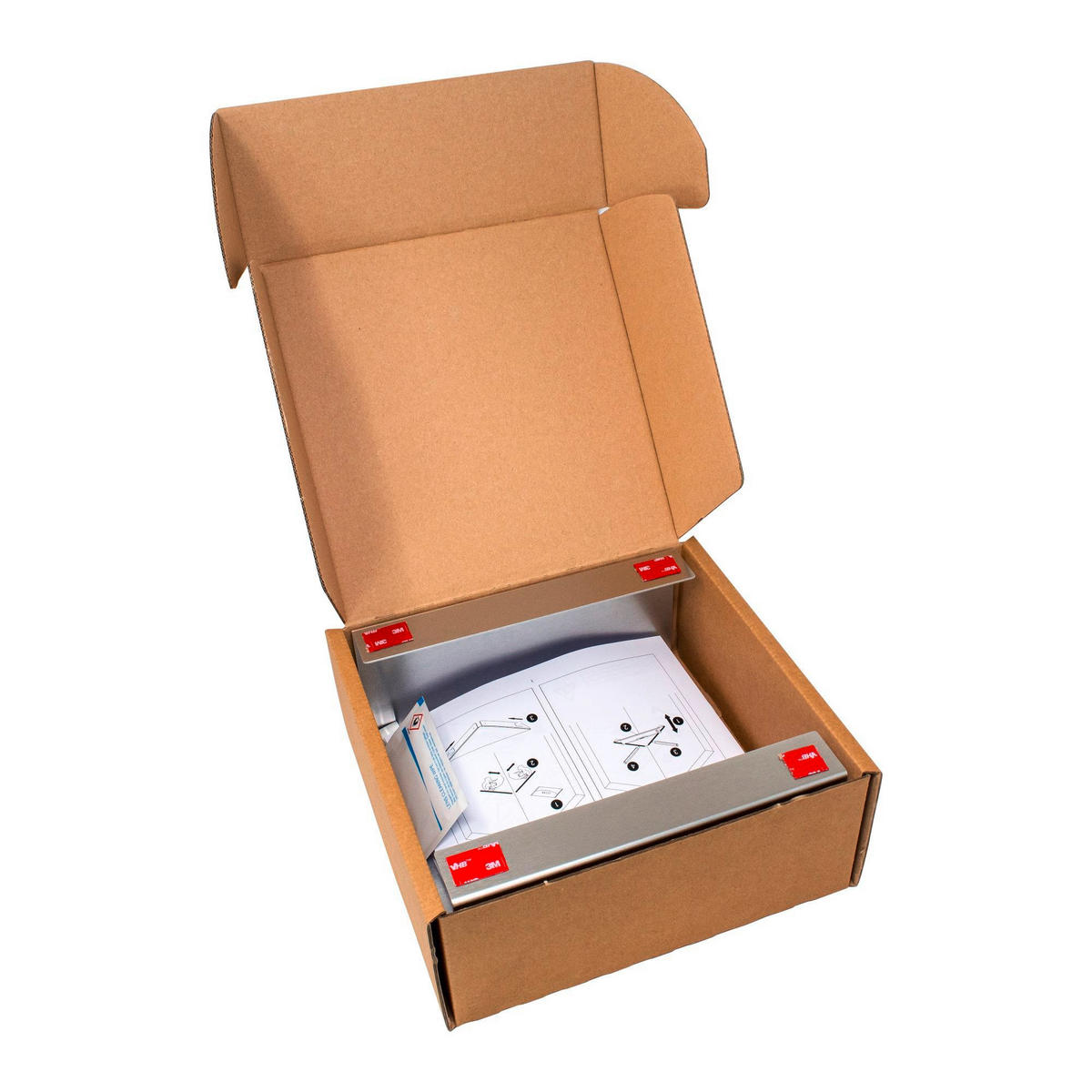 DUSCHABLAGE Metall  - Edelstahlfarben, Basics, Metall (22,5/22,5/9,5cm) - Novel