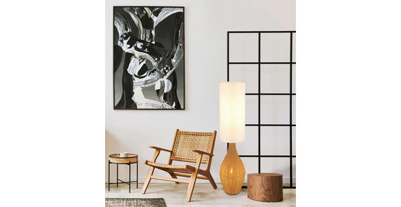 STEHLEUCHTE 27/125 cm    - Weiß/Braun, MODERN, Kunststoff/Textil (27/125cm) - Novel
